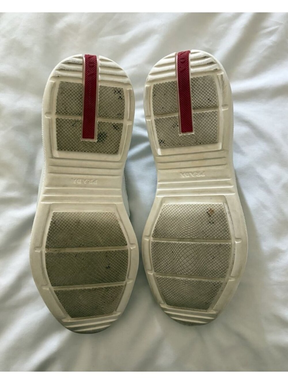 Prada Americas Cup Sneakers White Leather Size EU 36.5 Women’s 6.5 - Picture 8 of 9